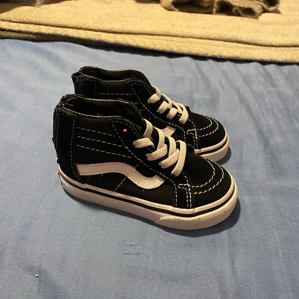 Vans Black and White Kids' High-Tops